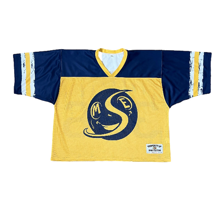 5. 2XL NAVY AND YELLOW JERSEY