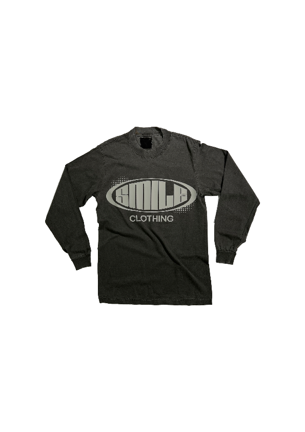 5. 2XL GRAY LONG SLEEVE WITH GRAY CIRCLE SMILE LOGO
