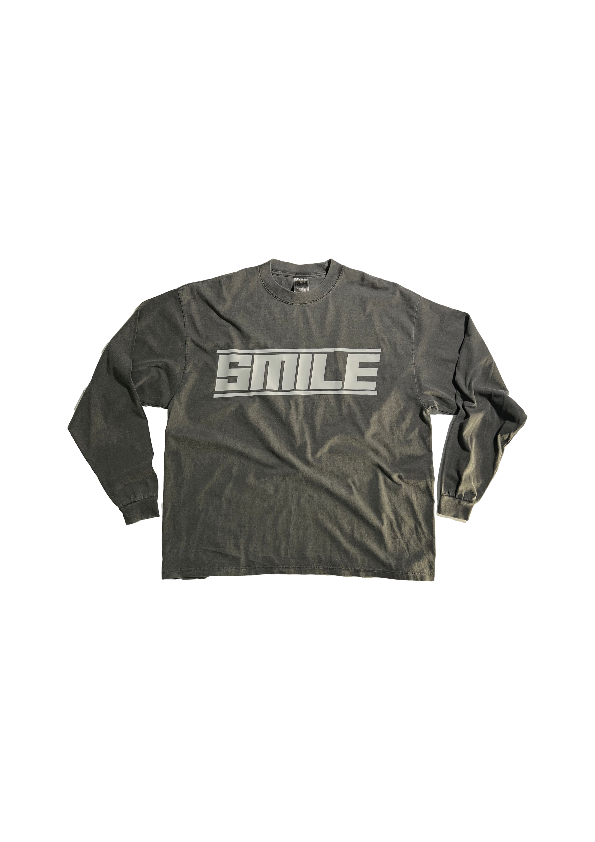 1.SMALL LONG SLEEVE GRAY T SHIRT WITH GRAY LOGO