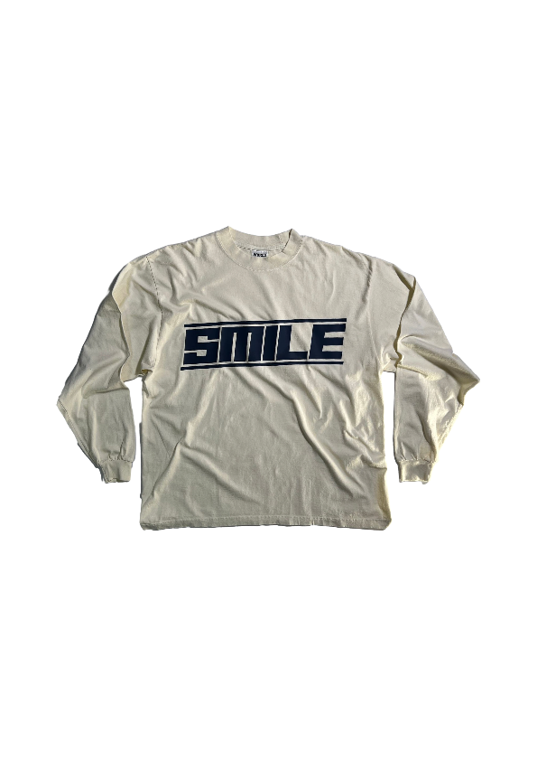 4.XL OFF WHITE LONG SLEEVE WITH NAVY LOGO