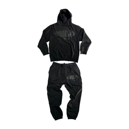 6. 3XL BLACK SUIT WITH CIRCLE SMILE BLACK LOGO
