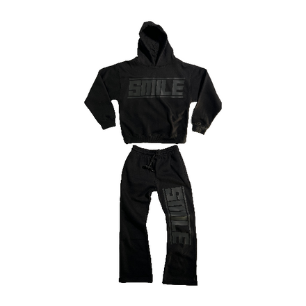 1.SMALL BLACK SUIT WITH BLACK LOGO