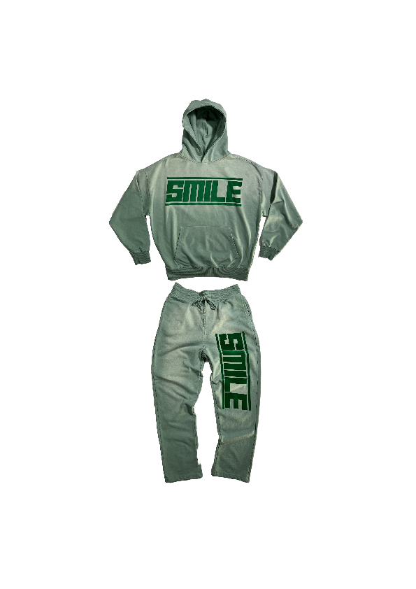 2.MEDIUM GREEN SUIT WITH GREEN LOGO