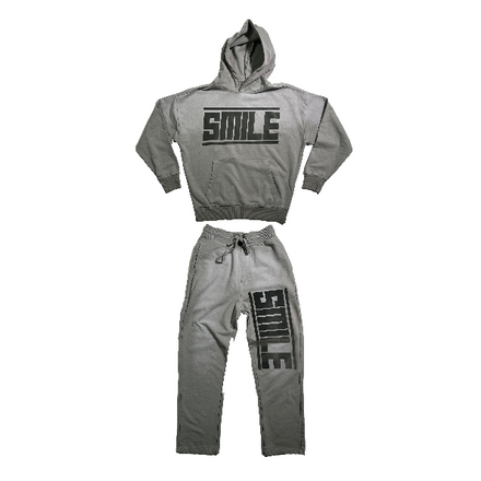 2.MEDIUM GRAY SUIT WITH GRAY LOGO