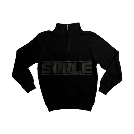 5. 3XL BLACK QUARTER ZIP WITH BLACK LOGO
