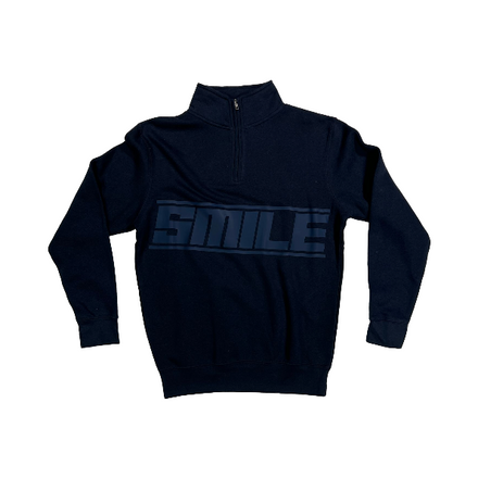 5. 2XL NAVY QUARTER ZIP WITH NAVY LOGO