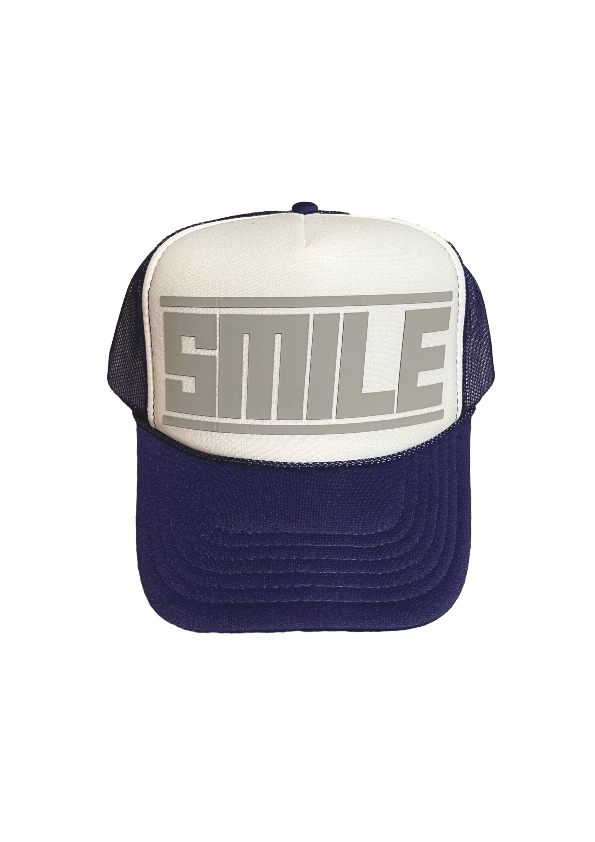 SMILE TRUCKER HAT PURPLE/WHITE/GRAY