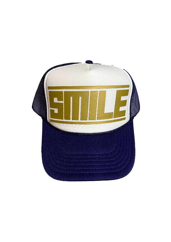 SMILE TRUCKER HAT PURPLE/WHITE/GOLD