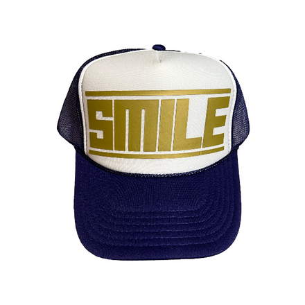 SMILE TRUCKER HAT PURPLE/WHITE/GOLD