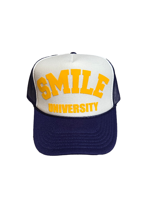 SMILE TRUCKER HAT PURPLE/WHITE/YELLOW