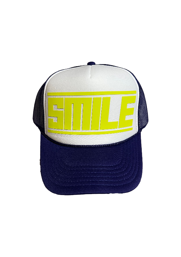 SMILE TRUCKER HAT PURPLE/WHITE/LIME