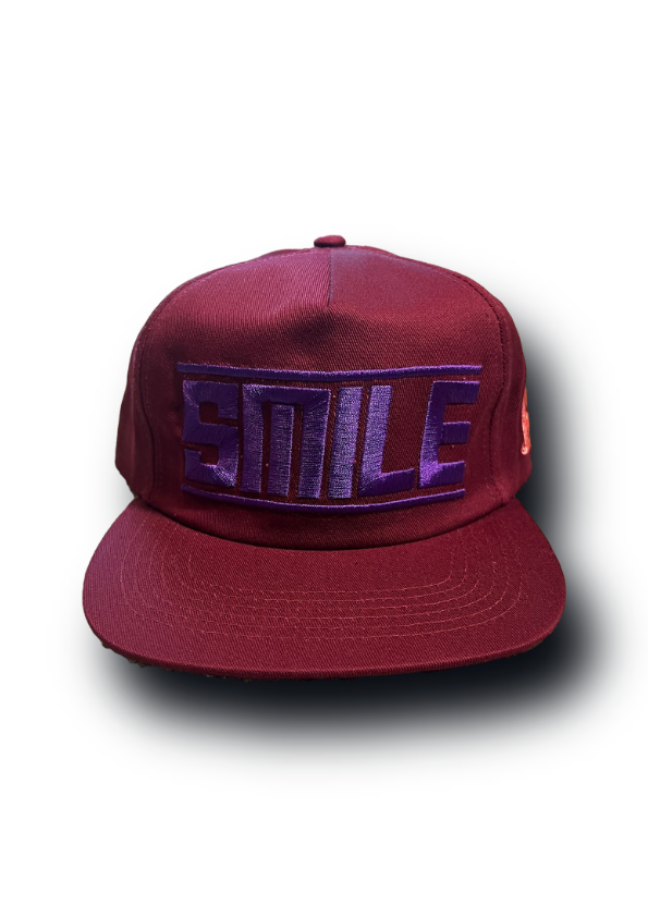 SMILE UNSTRUCTURED HAT MAROON/BLUSH/DARK PURPLE