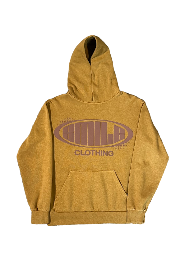 SMILE HOODIE PEANUT BUTTER WITH BROWN LOGO