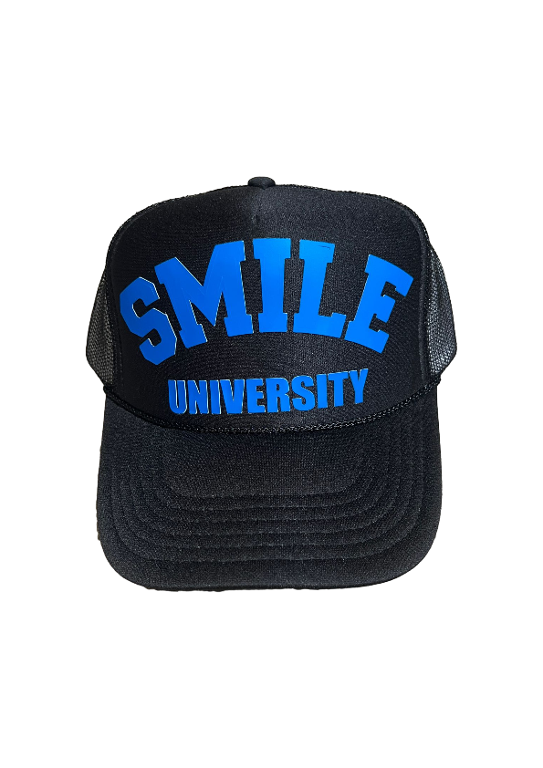 SMILE TRUCKER HAT BLACK/ROYAL