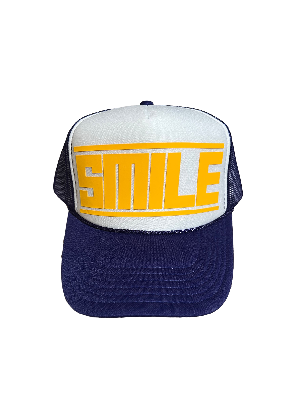 SMILE TRUCKER HAT PURPLE/WHITE/YELLOW