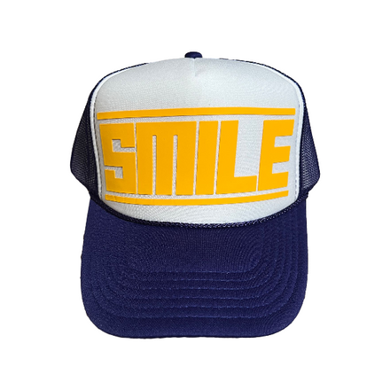 SMILE TRUCKER HAT PURPLE/WHITE/YELLOW