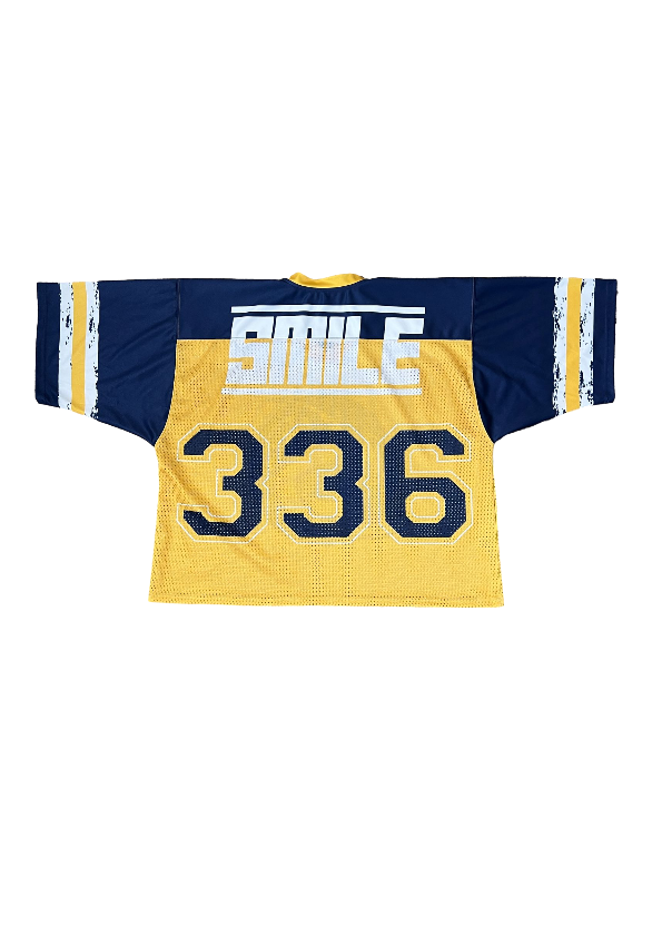 5. 2XL NAVY AND YELLOW JERSEY