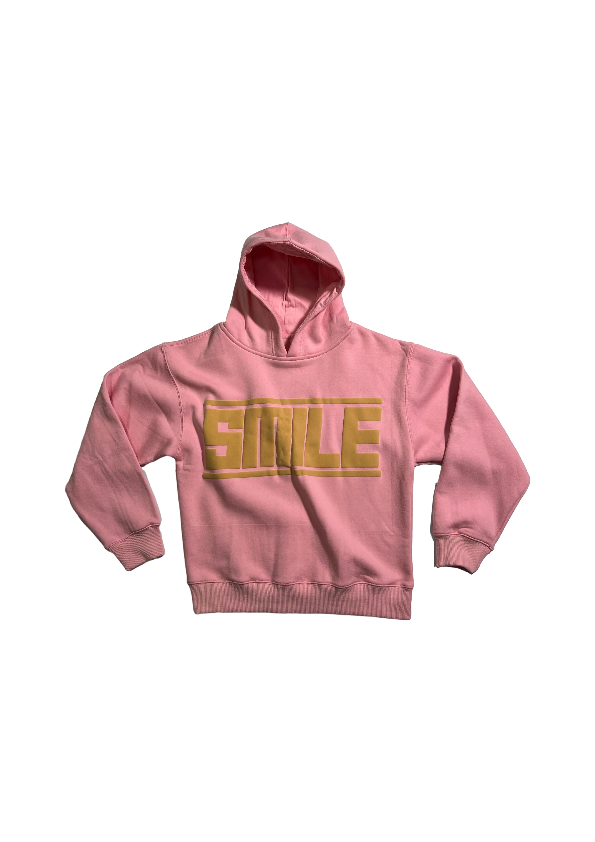 1.SMALL PINK SUIT WITH TAN LOGO