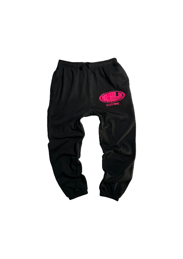 5. 2XL BLACK SUIT WIITH PINK CIRCLE LOGO