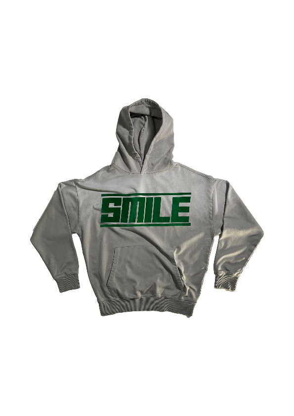 2.MEDIUM GRAY SUIT WITH GREEN LOGO
