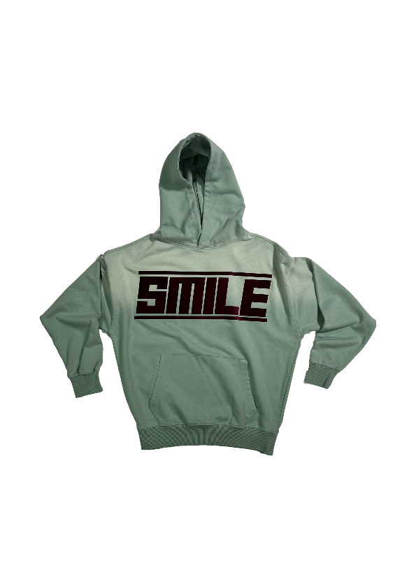 1.SMALL GREEN SUIT WITH BURGUNDY LOGO