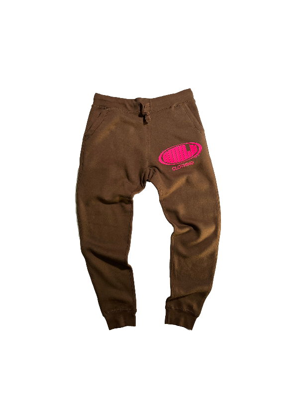 3.LARGE BROWN SUIT WITH PINK LOGO